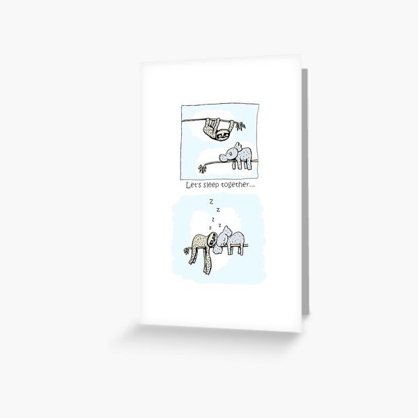 Item preview, Koala and Sloth - Sleeping Together Cartoon designed and sold by eddcross.