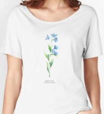 Camiseta ancha No me olvides - Myosotis Sylvatica