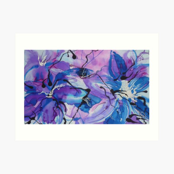 Floral Extravaganza on Silk Art Print
