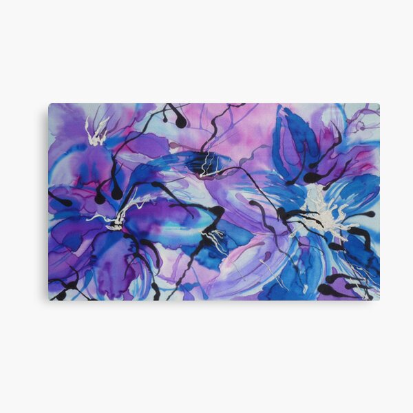 Floral Extravaganza on Silk Canvas Print