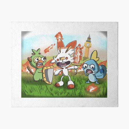 Scorchedbunny and Friends - Sword and Shield Art Board Print
