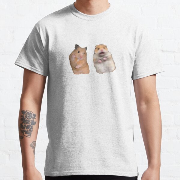 Friedenszeichen und schreiender Hamster Classic T-Shirt