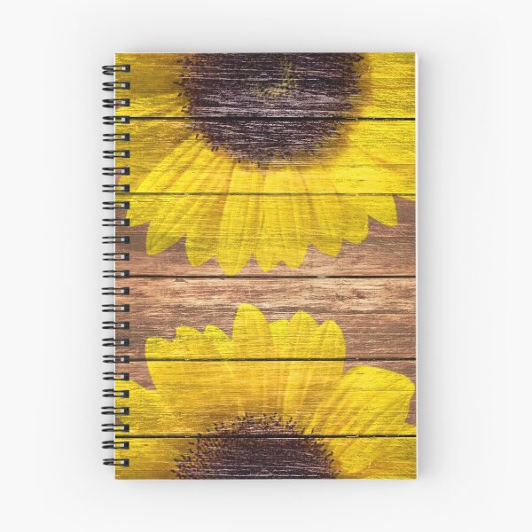 Item preview, Yellow Sunflowers Rustic Vintage Brown Wood designed and sold by GirlyTrend.