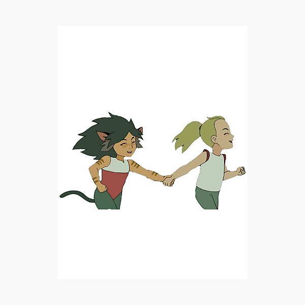 Item preview, She-Ra - Alora and Catra Flashback Running (She-Ra and the Princesses of Power) designed and sold by ConnorsCrafts.