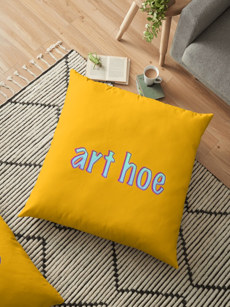 Art Hoe Aesthetic Text Print Rainbow Vintage Letters Grunge Floor Pillow By Uniskull Redbubble