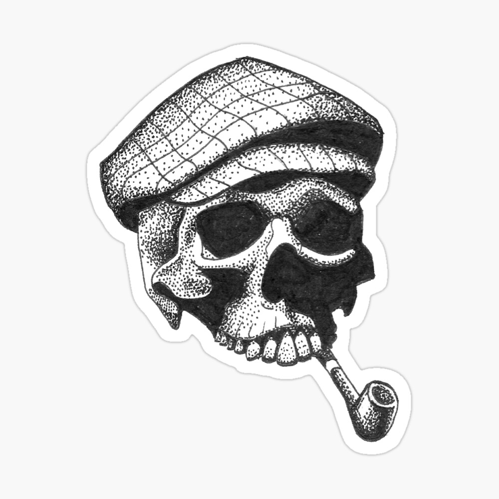 skull with flat cap