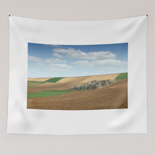 Item preview, orchard on hill and plowed fields farmland landscape agriculture designed and sold by goceris.