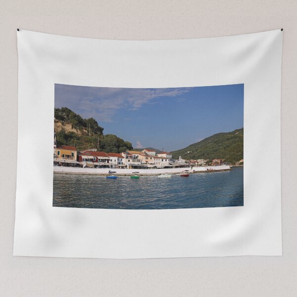 Item preview, boats in port Parga tourist destination Greece summer season designed and sold by goceris.