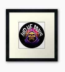 "And he prays" - Skeletor print version Framed Print