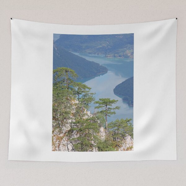 Item preview, Pine trees on mountain nature landscape summer season designed and sold by goceris.