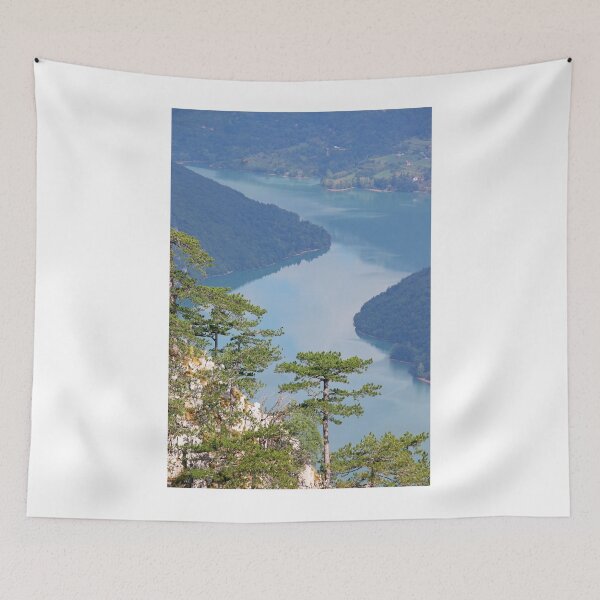 Item preview, Pine trees on mountain nature landscape designed and sold by goceris.