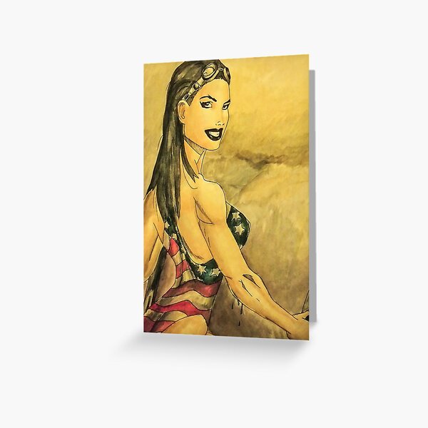 American Swimsuit Greeting Card