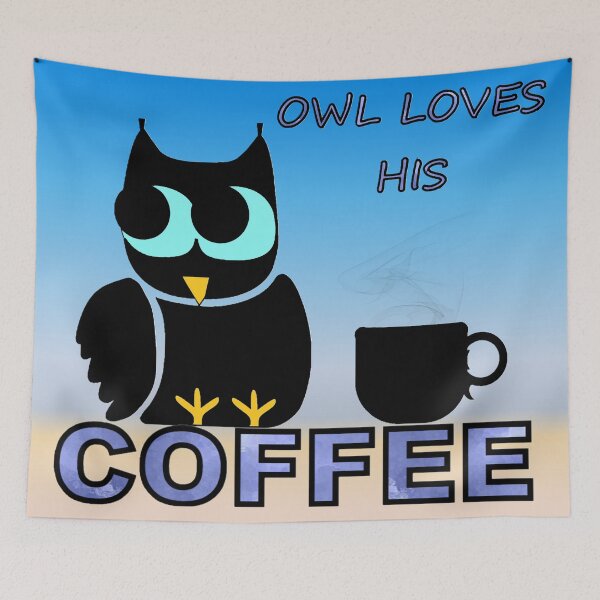 Item preview, Owl Loves His Coffee designed and sold by Heathermarie321.