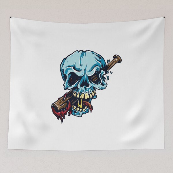 Item preview, Chin Music Baseball Skull Punchout designed and sold by Ding-One.