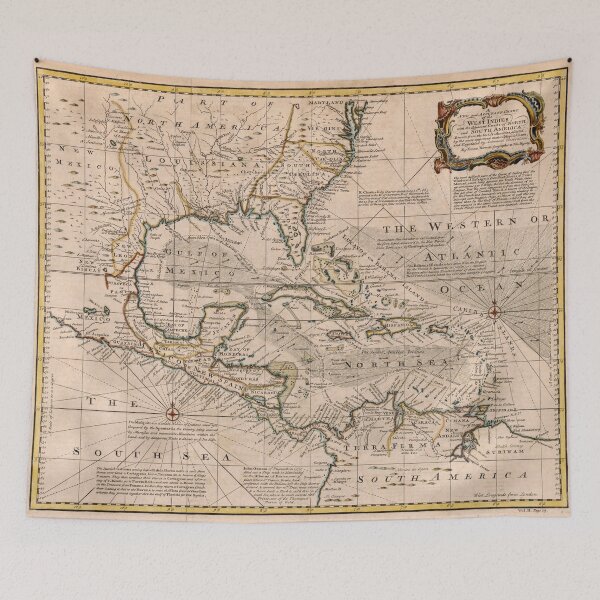 Item preview, Map of the West Indies by Emanuel Bowen (1720) designed and sold by allhistory.