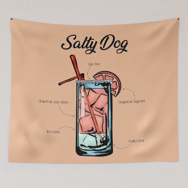 Item preview, Salty Dog Cocktail Recipe designed and sold by HuckleberryArts.