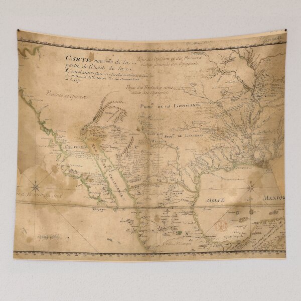 Item preview, Map of the new part of western French Louisiana (1721) designed and sold by allhistory.