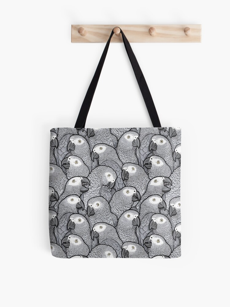 Thumbnail 1 of 2, Tote Bag, African Grey Parrots designed and sold by MaratusFunk.