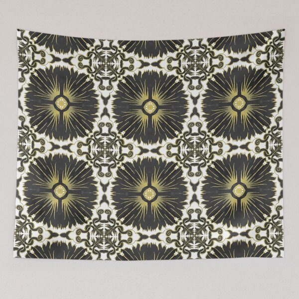 Item preview, Azulejos - Portuguese Tiles Black and Gold designed and sold by Olooriel.