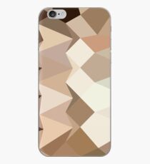 Burlywood Brown Abstract Low Polygon Background iPhone Case