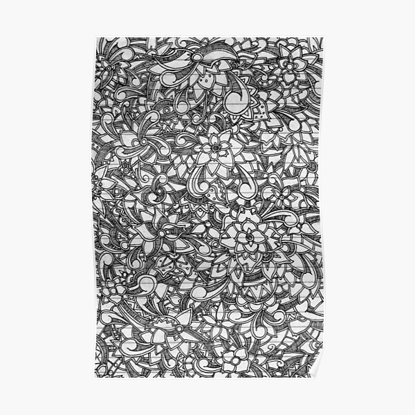 Floral Doodle Poster
