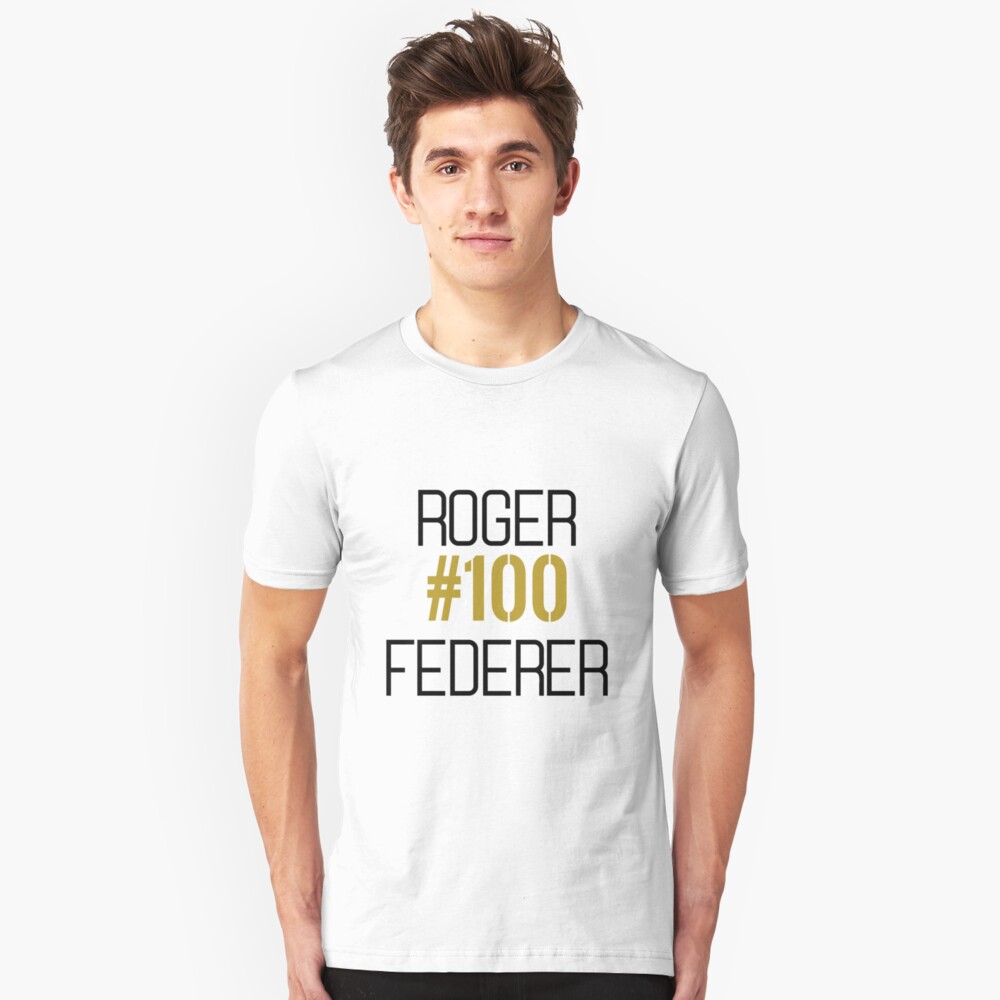 roger federer 100 t shirt