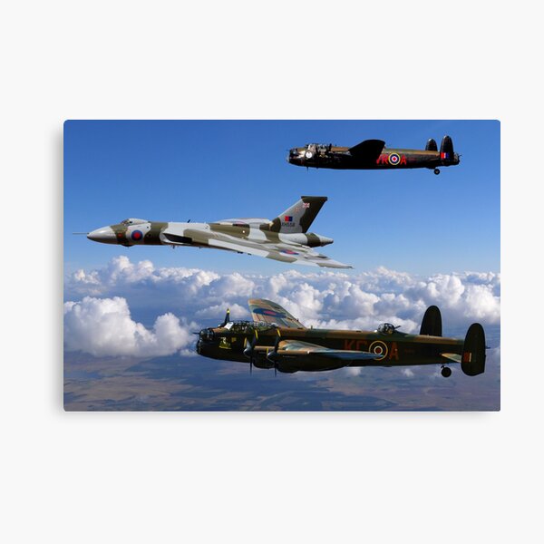 Avro Vulcan and Lancasters Canvas Print