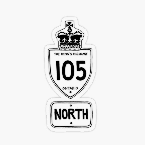 The Highway 105 Updated Transparent Sticker