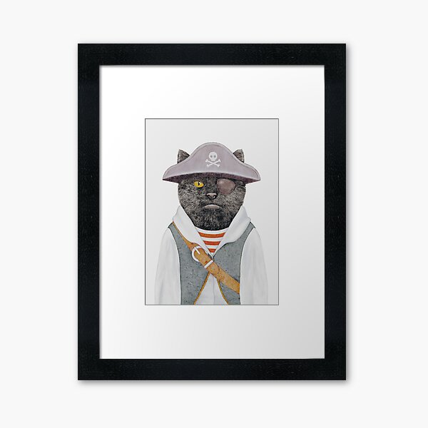 Pirate Cat Framed Art Print