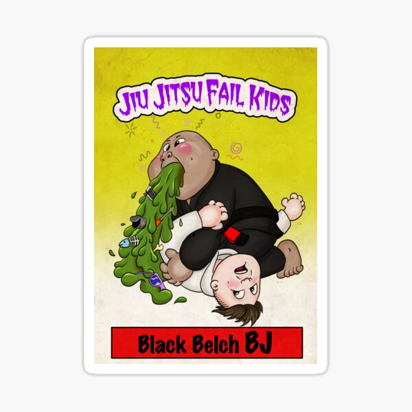 Jiu Jitsu Fail Kids - Black Belch BJ Sticker