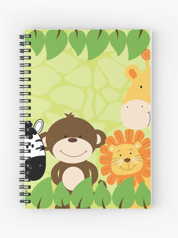 Cuaderno de espiral «Animales de safari de selva» de JessDesigns | Redbubble