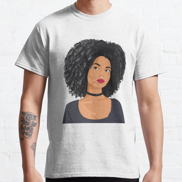 Woman of Color Big Natural Hair Afro Classic T-Shirt