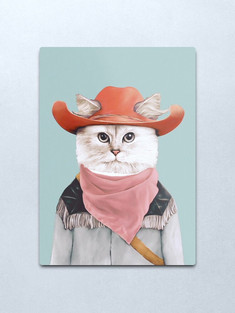 Alternate view of Rodeo Cat Metal Print