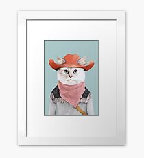 Rodeo Cat Framed Print