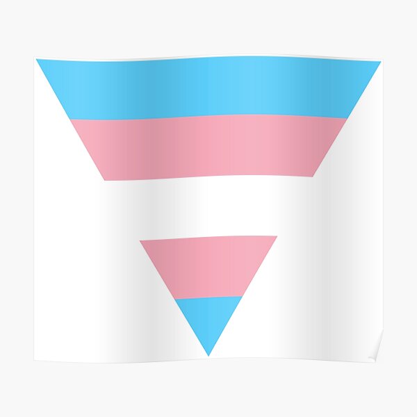 Triangle Transgender Flag Poster For Sale By Margotte Redbubble 