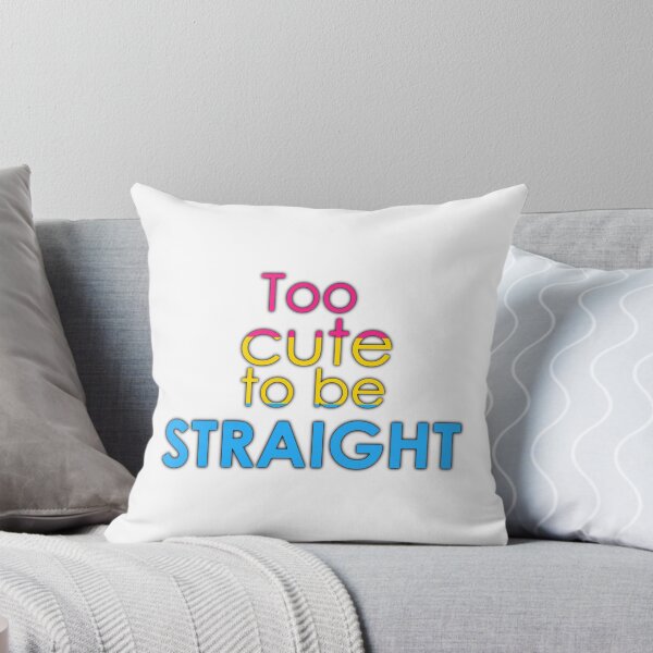 Item preview, Too cute to be straight - pansexual designed and sold by Margotte.