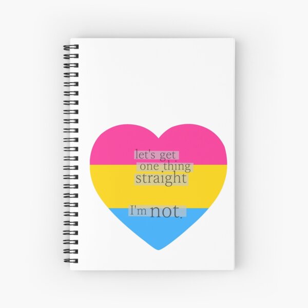 Lets Get One Thing Straight Im Not Pansexual Heart Flag Spiral Notebook By Margotte 