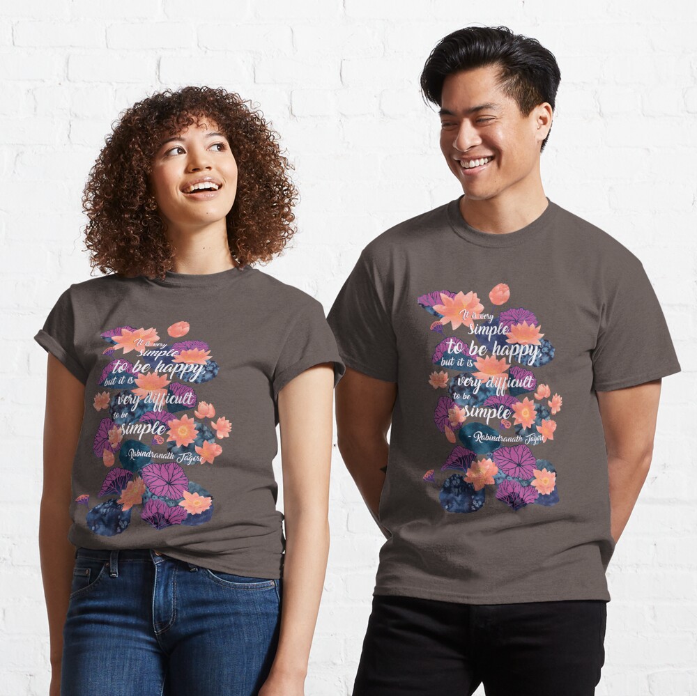 "Literary Book Quotes Tagore poetry" T-shirt by Ruta | Redbubble