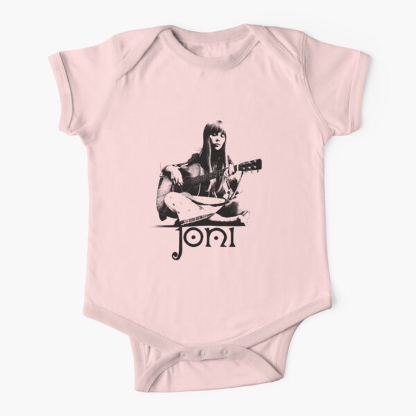 Joni - Black Stencil Short Sleeve Baby One-Piece