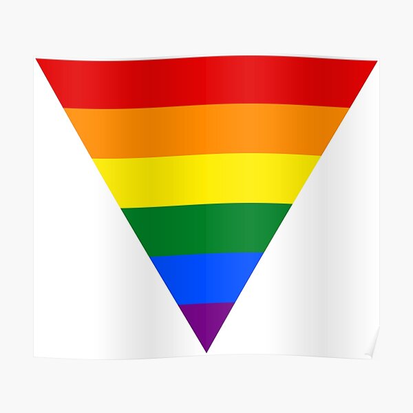 Lgbt Triangle Flag Poster For Sale By Margotte Redbubble 