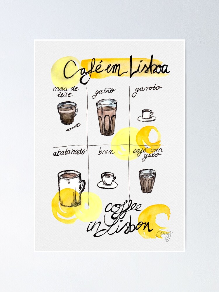 Kaffee In Lissabon Poster Von Claudiabrueggen Redbubble