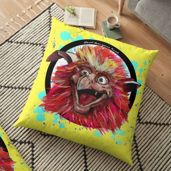 Labyrinths Fiery Floor Pillow