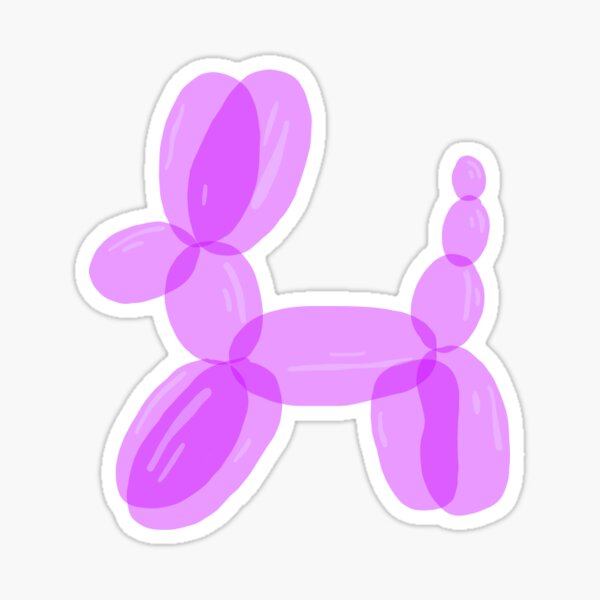 Purple Balloon Dog Sticker