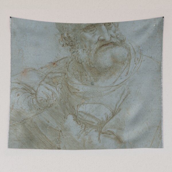 Item preview, Leonardo da Vinci - Half-Length Figure of an Apostle designed and sold by VibrantDesign.
