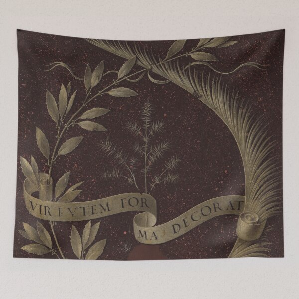 Item preview, Leonardo da Vinci - Wreath of Laurel, Palm, and Juniper with a Scroll inscribed Virtutem Forum Decorat (reverse) designed and sold by VibrantDesign.