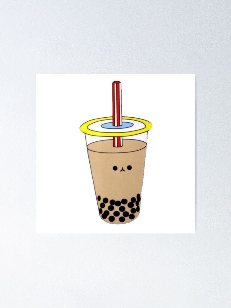 Kawaii Bubble Tea Drawing Poster By Arpitalasker Redbubble