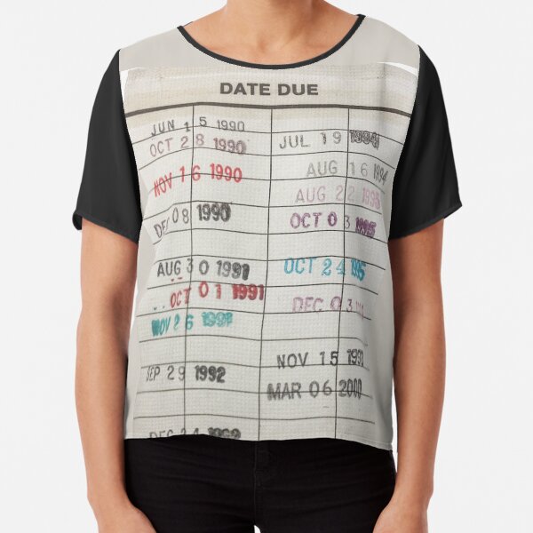 Library Cards Chiffon Top