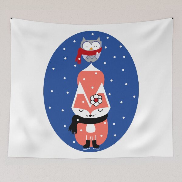 Item preview, Snowy Night of Skating designed and sold by CoralFoxDesigns.