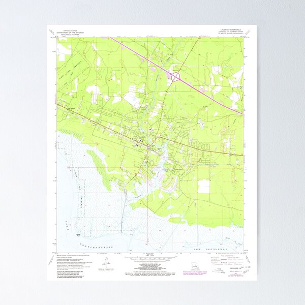 Item preview, USGS TOPO Map Louisiana LA Lacombe 332401 1971 24000 designed and sold by WetdryvacRB01.