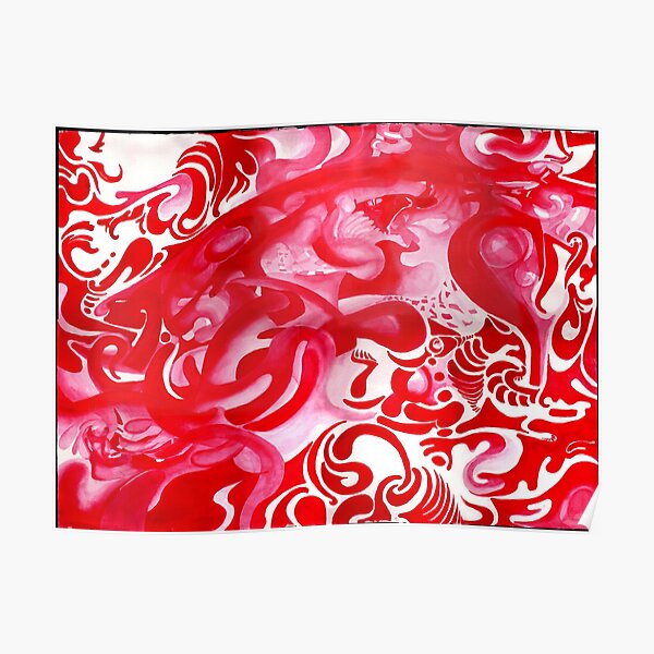 Untitled Red Painting Poster